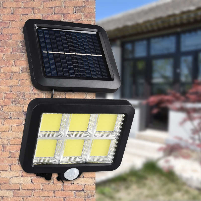 Nueva luz solar de inducción del cuerpo humano dividida lámpara de jardín exterior lámpara de pared LED impermeable iluminación exterior farola