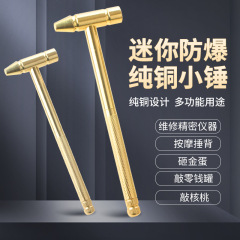 多機能の小さい鉄のハンマーの家庭用の小さいハンマーの5つの統合の銅メッキのハンマーの中に小さいドライバーの金属のハンマーを設置します。