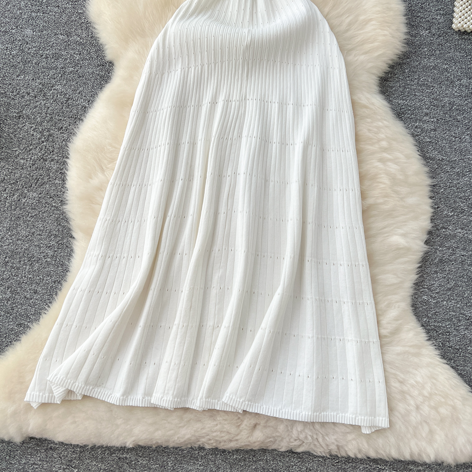 Elegant Denim Patchwork Short Sleeve Dress With Metal Buttons - High Waist A-Line Midi Dress For Women, Casual Office Wear (White/Black/Blue)_ecoleips.com