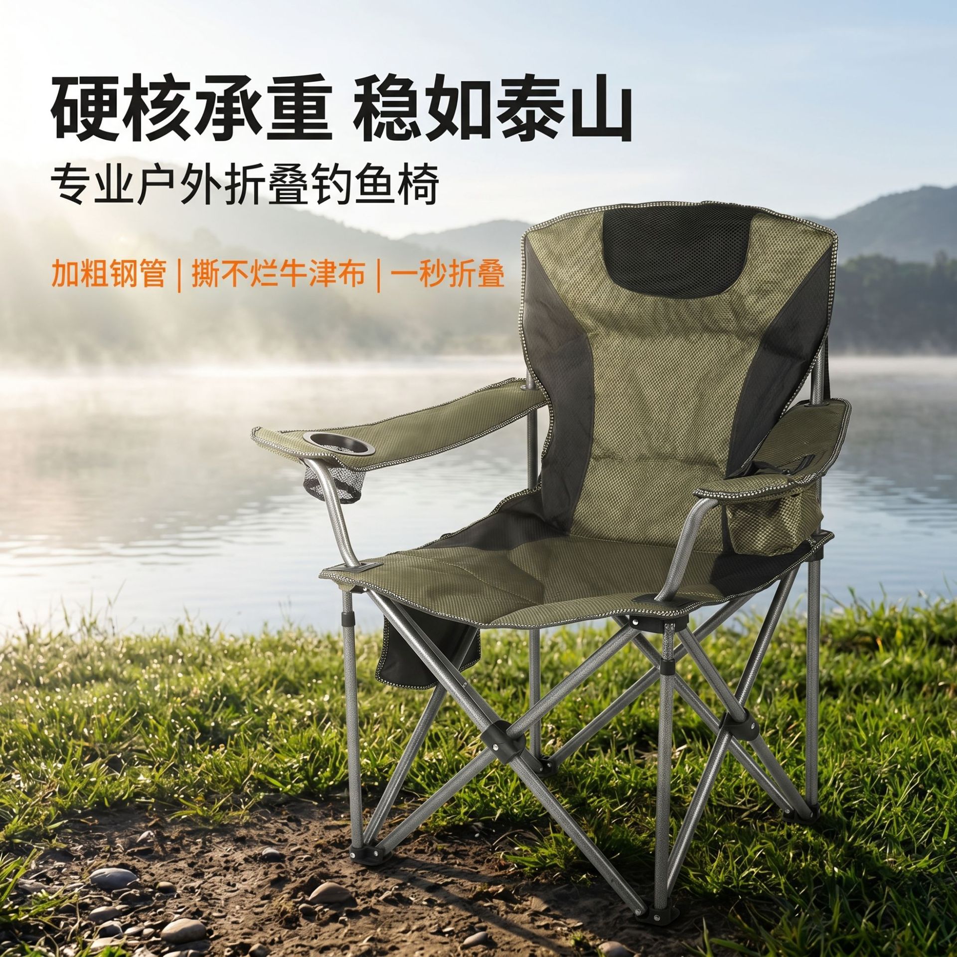 편안한 휴대용 접이식 따뜻한 면 옥스포드 천 캠핑 낚시 야외 레저 피크닉 라이트 절연 의자