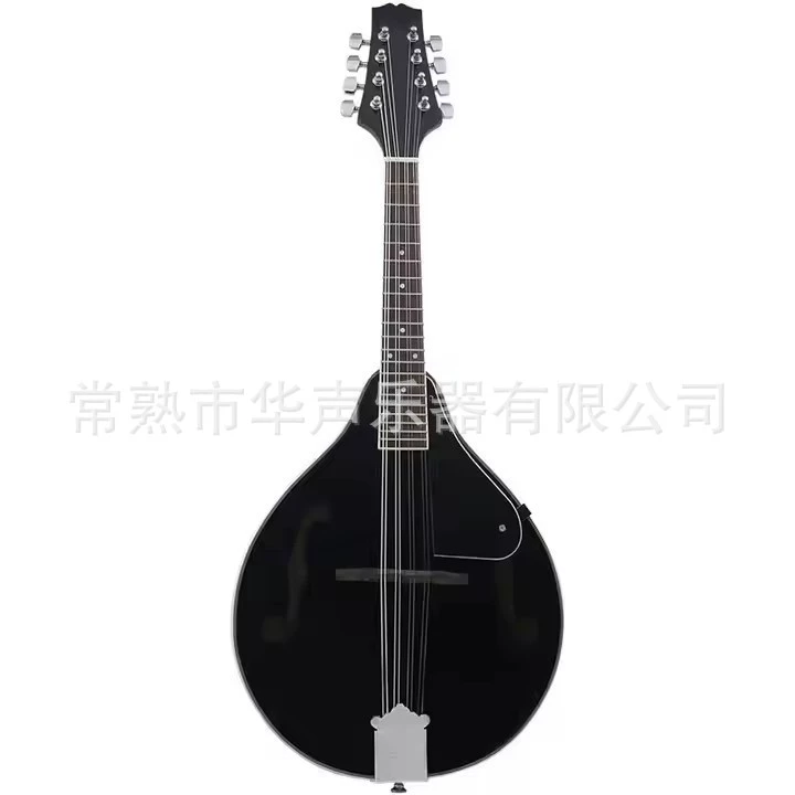 Ethnic musical instruments, light panel, black guitar, set