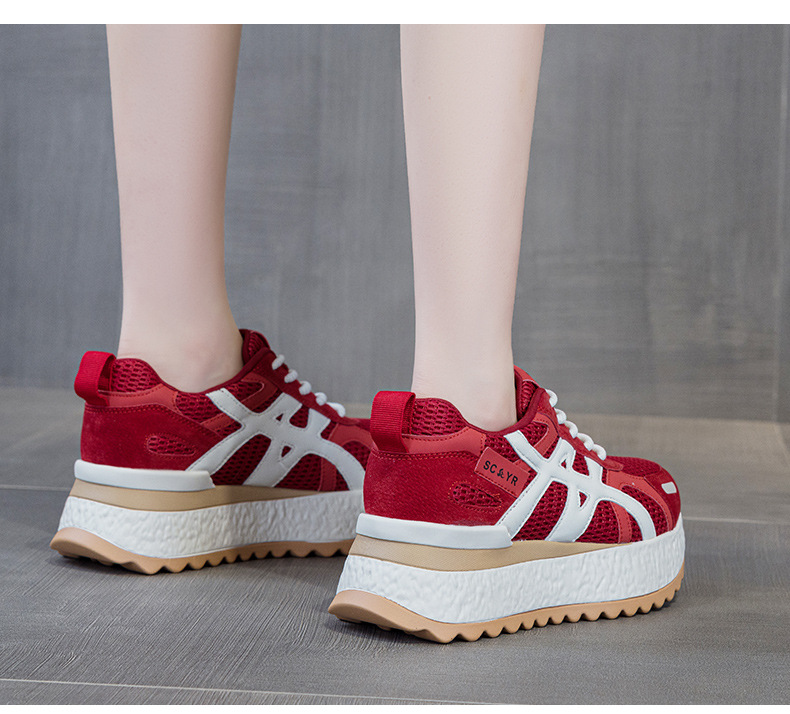 Giày sneaker nữ đế dày chunky phong cách thể thao thời trang mới thu 2026 — M2878 đen, M 2878m màu, M2878 màu đỏ, M2878 màu xanh lá cây chi tiết 21