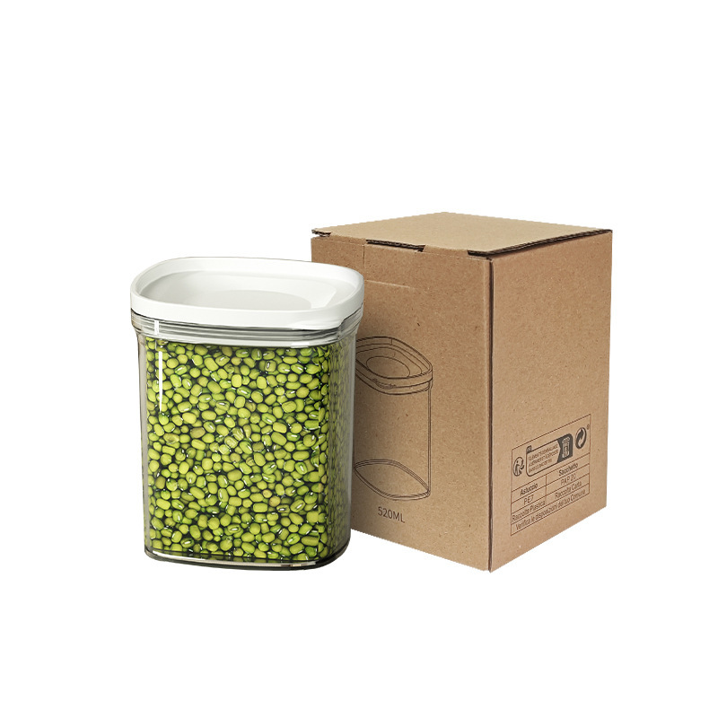 キッチン収納缶食品保存箱猫食糧ペット犬ビスケット貯蔵透明収納箱クリエイティブ密封缶|undefined