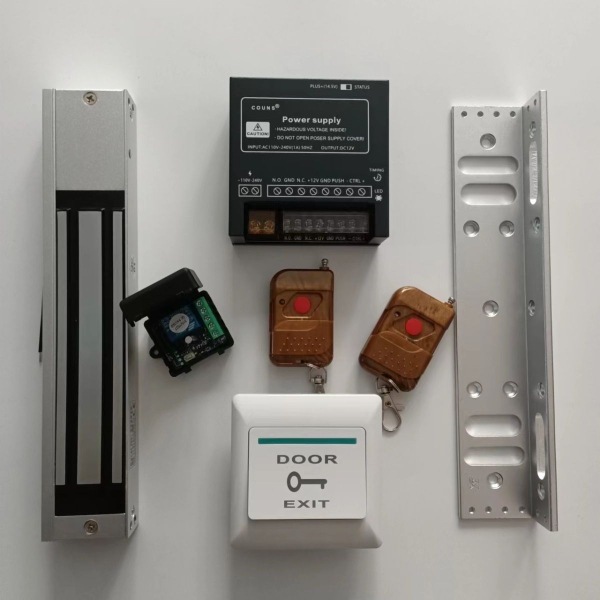 Control de acceso control remoto inalámbrico 280kg cerradura magnética puerta de madera cerradura electromagnética sistema de control de acceso comunitario conjunto completo interruptor oculto