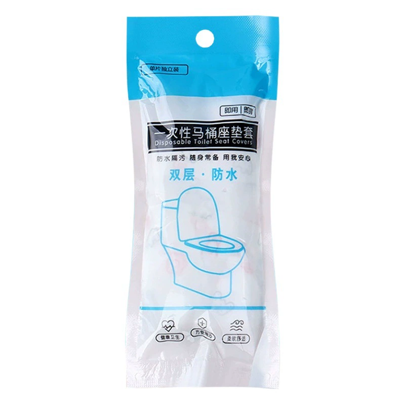 Одноразовые чехлы для унитаза, водонепроницаемые утолщенные одноразовые чехлы для унитаза, портативные чехлы для унитаза для путешествий и отелей