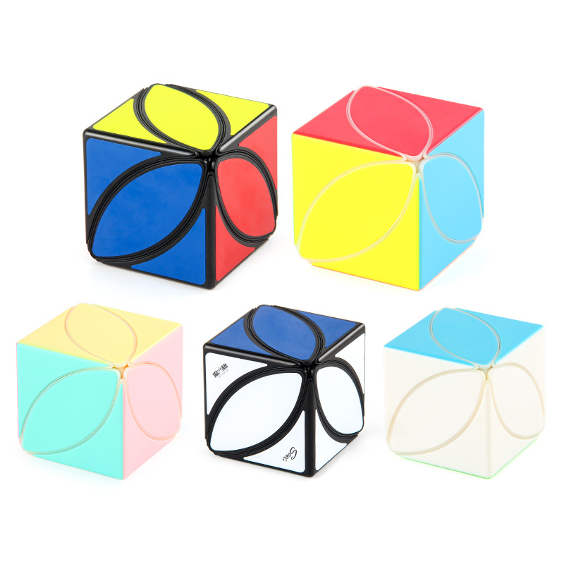 Qiyi serie hoja de arce suave rotación de tercer orden cubo de rubik neón jalea color en forma de cubo de rubik fábrica de juguetes al por mayor