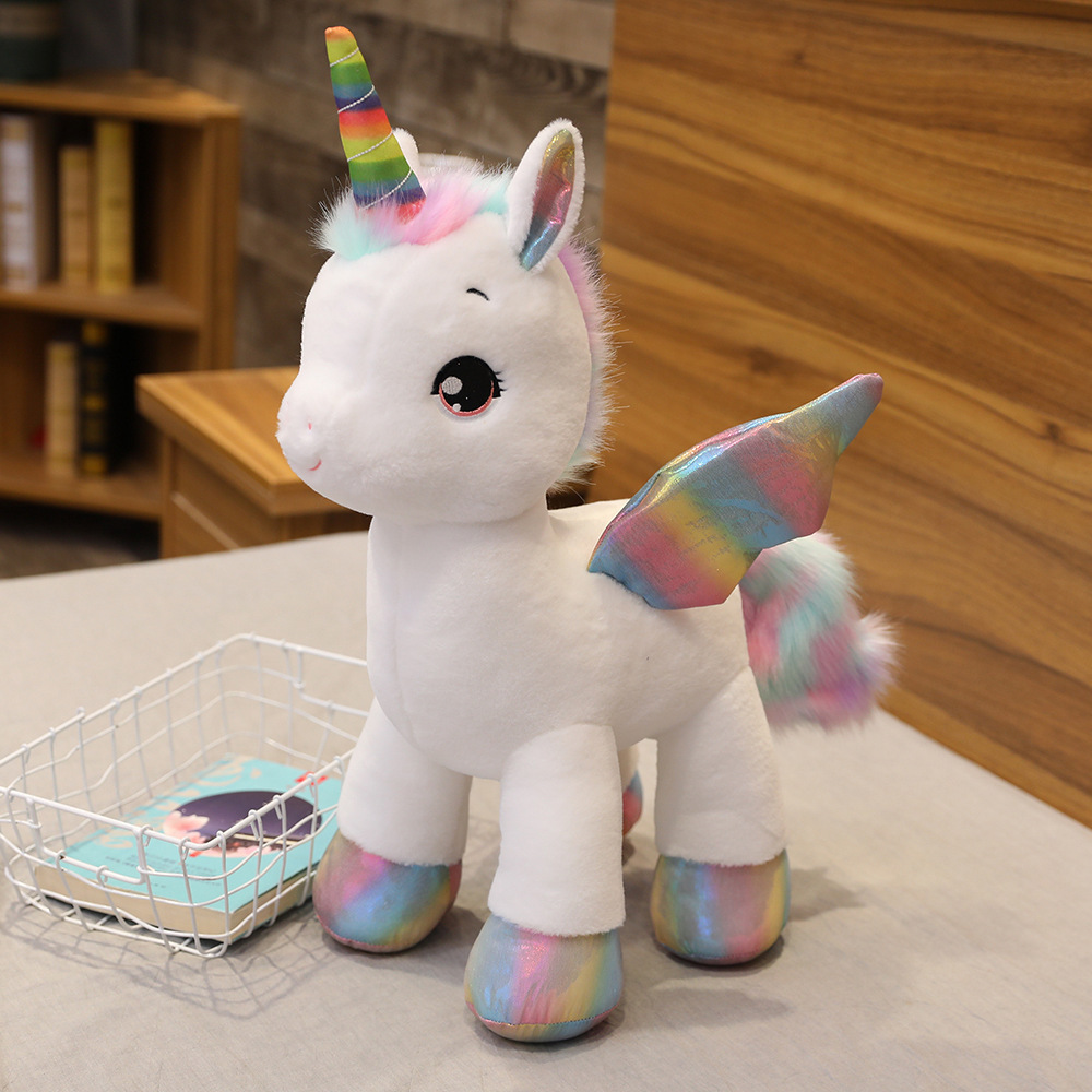En línea de la celebridad Unicornio muñeca pony lindo juguete felpa cama almohada para dormir Muñeca regalo cumpleaños