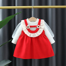 女宝宝公主裙春秋装新款春裙3岁女童连衣裙1周岁婴儿洋气外贸裙子