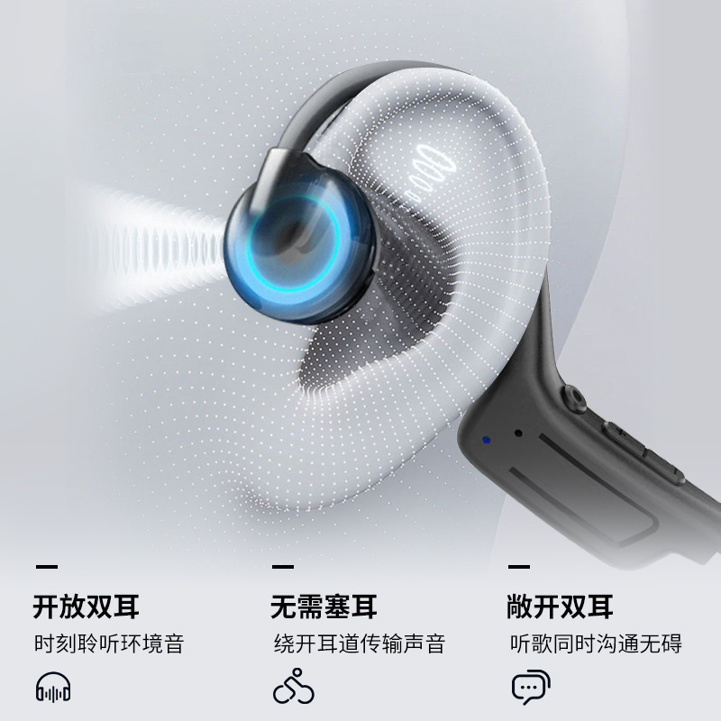 G01 真骨伝導スポーツヘッドセット、オープンイヤー、通話ノイズ低減、アウトドアサイクリングとランニング用の Bluetooth ヘッドセット|undefined