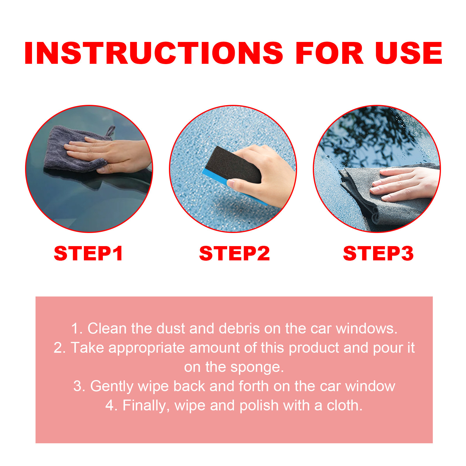 Rayhong Windshield Care Cream Dust Removal Rainproof Coating Car Anti-Splash Coating Care Brightening Cream