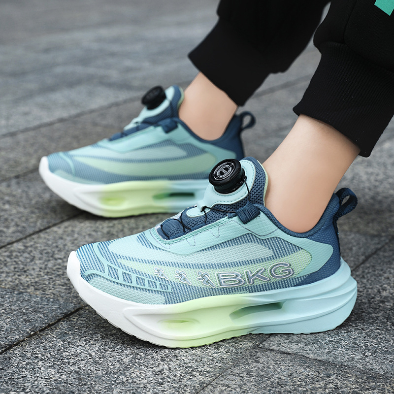 BKG Boys' Shoes 2025 Autumn Lightweight Sports Shoes Professional Running Shoes Girls' Student Elastic Shock-Absorbing Running Shoes