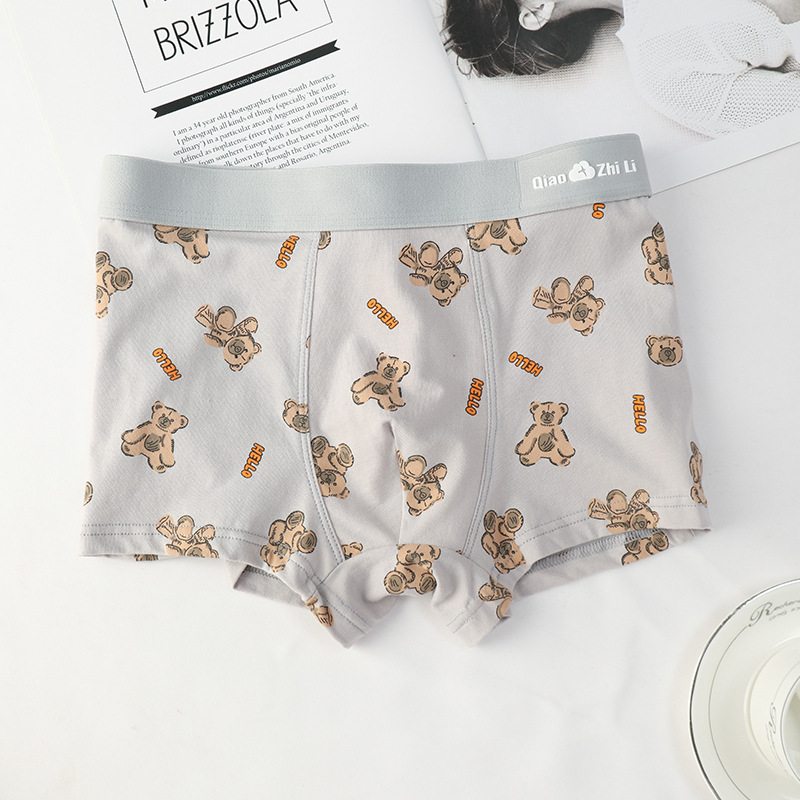 Ropa interior de los hombres puro algodón antibacteriano transpirable entrepierna verano Delgado hombres Boxer shorts adolescentes niños calzoncillos