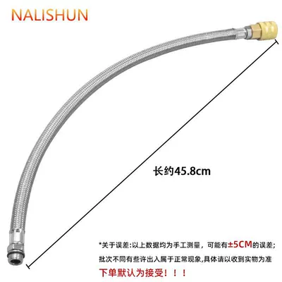 Car Air Pump Extension Tube Tire Pressure Gauge M10 Threaded Inflation Tube Tire Inflation Nozzle Stainless Steel Pressure-Resistant Air Pipe (Repair kit) - a-set-of-self-locking-chuck-trachea