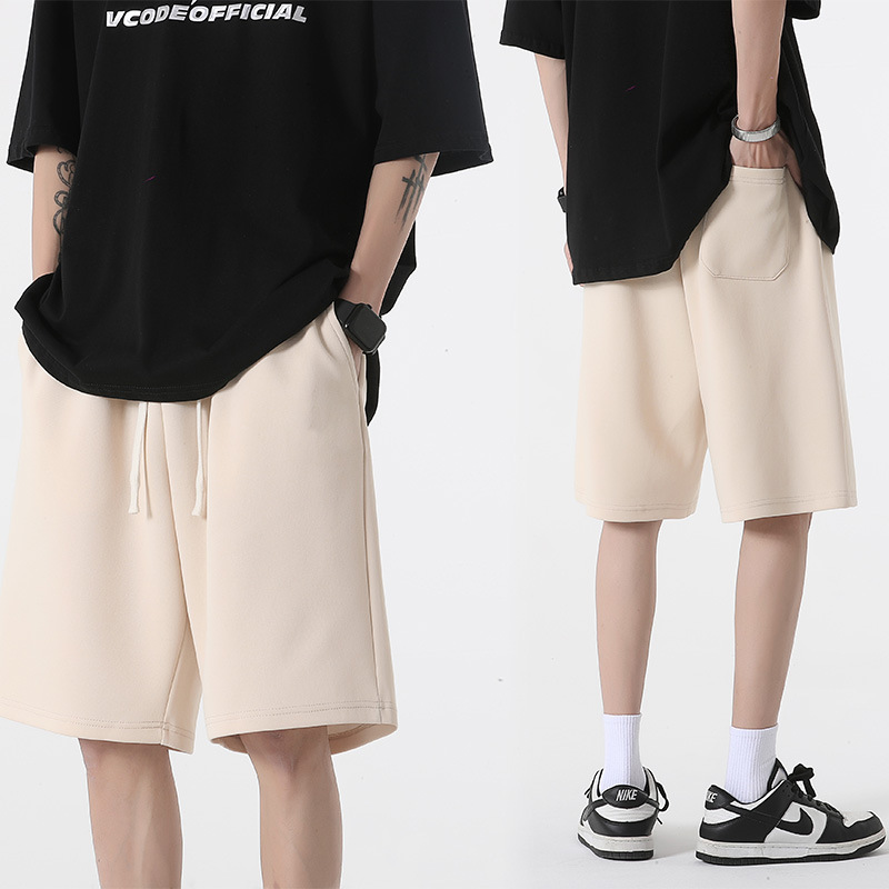 2024新款男士棉休闲短裤宽松弹力潮流运动五分裤中裤大码跑步裤