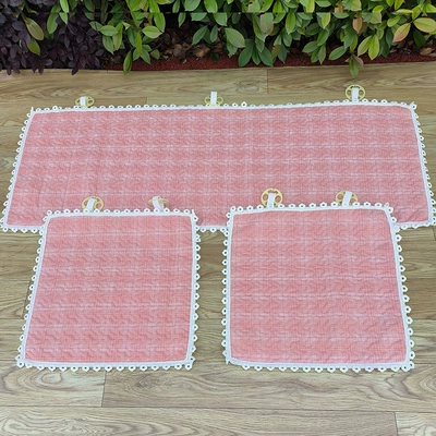 Seat Cushion Three-Piece Set for All | Seat cushion, seat cover - pink-square-5050cm-front-row-single-piece