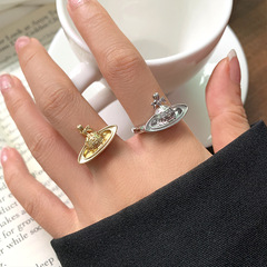 Lanzhi Genuine Gold-Plated Planet Jewelry for Women: Trendy, Exaggerated, and Minimalist-Style Open-End Rings&mdash;Wholesale