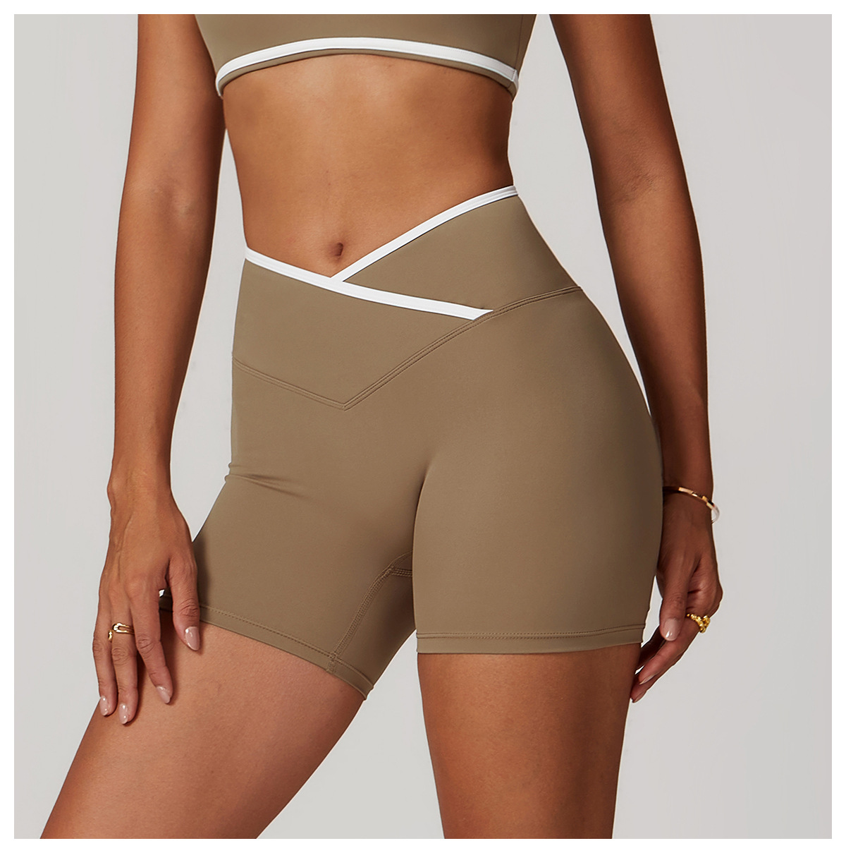 Sport Style Solid Color Nylon Spandex Active Bottoms Shorts Sweatpants display picture 8