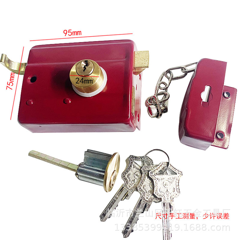 恒丰559 外装门锁老式暗锁 铁门木门锁-阿里巴巴