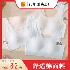 【包郵便】晖婷新少女固定薄杯ベスト無痕快適綿素材かわいい模様1189