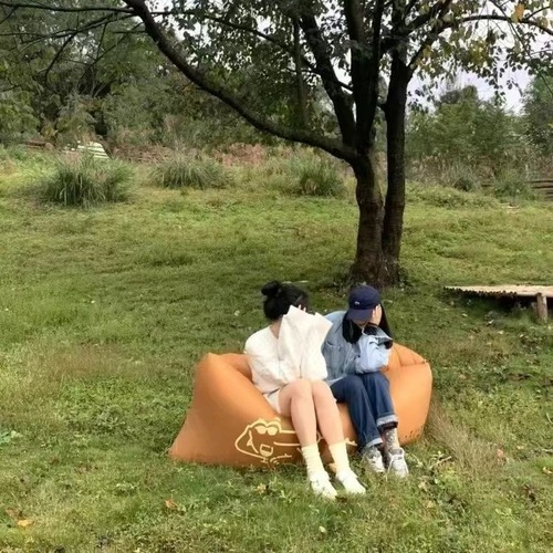 Outdoor lazy inflatable sofa portable camping picnic music festival air bed beach air bed reclining and folding