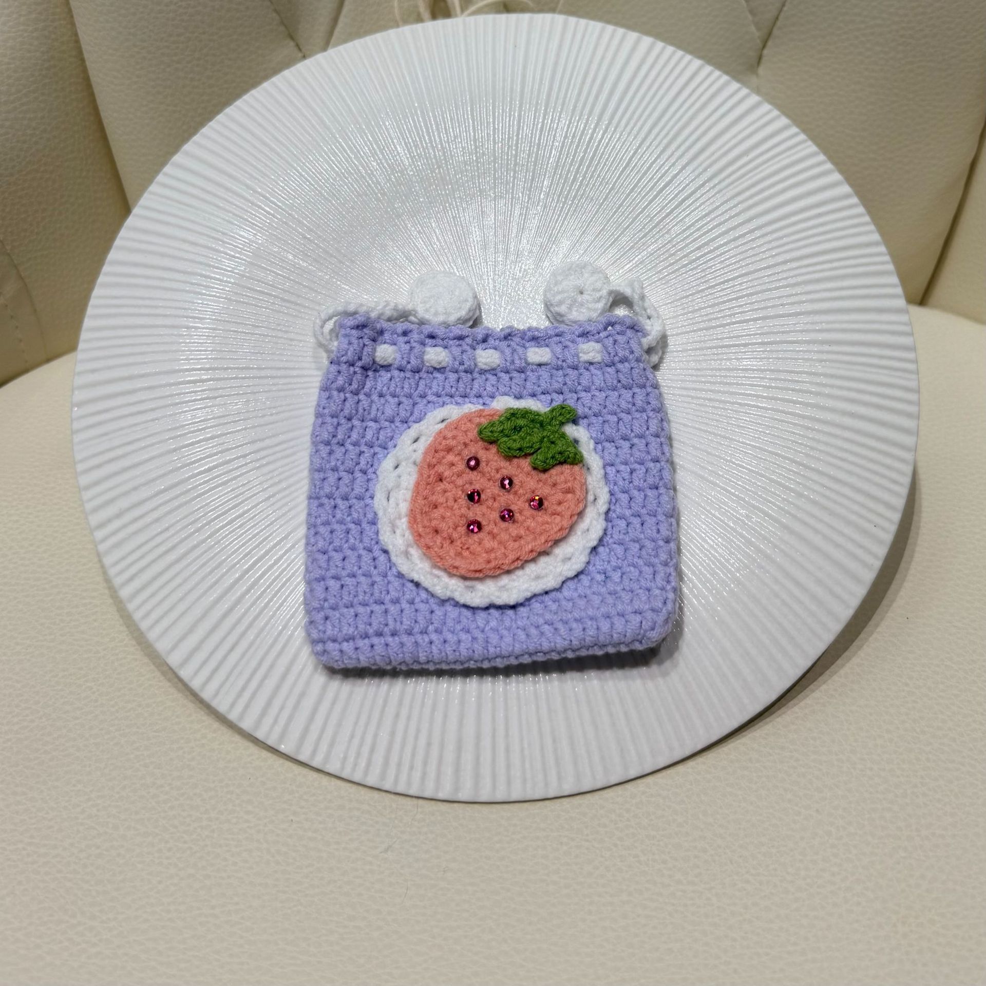 Mini Monedero de Cordón Tejido de Algodón para Uso Diario