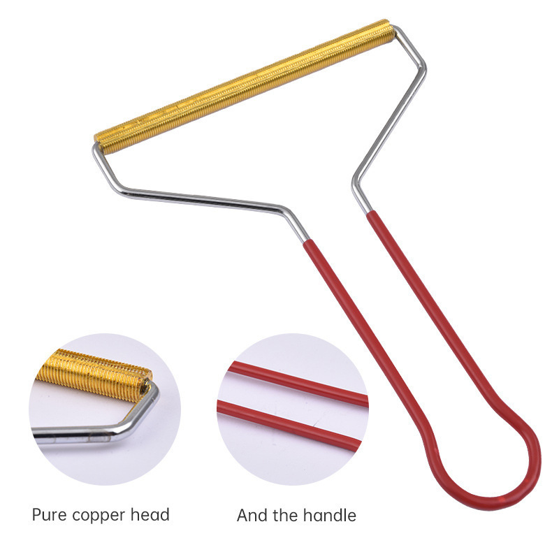 Dispositivo de depilación manual, barra de cobre, ropa para el hogar, abrigo, raspador de mascotas, suéter portátil rojo, bola de depilación al por mayor