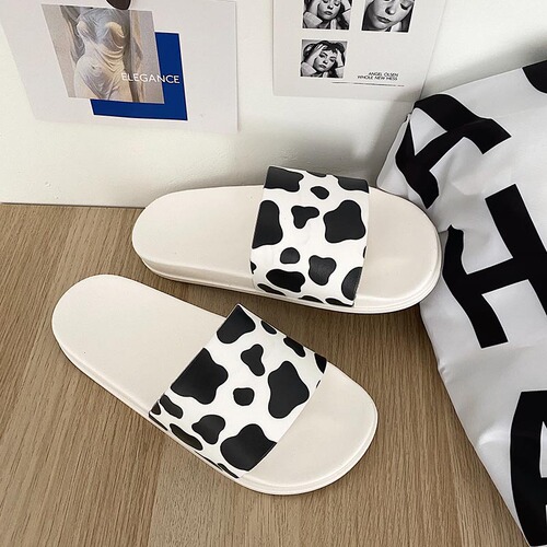 Cow couple slippers Korean style thickened slippers women's home indoor and outdoor summer slippers ins non-slip wholesale