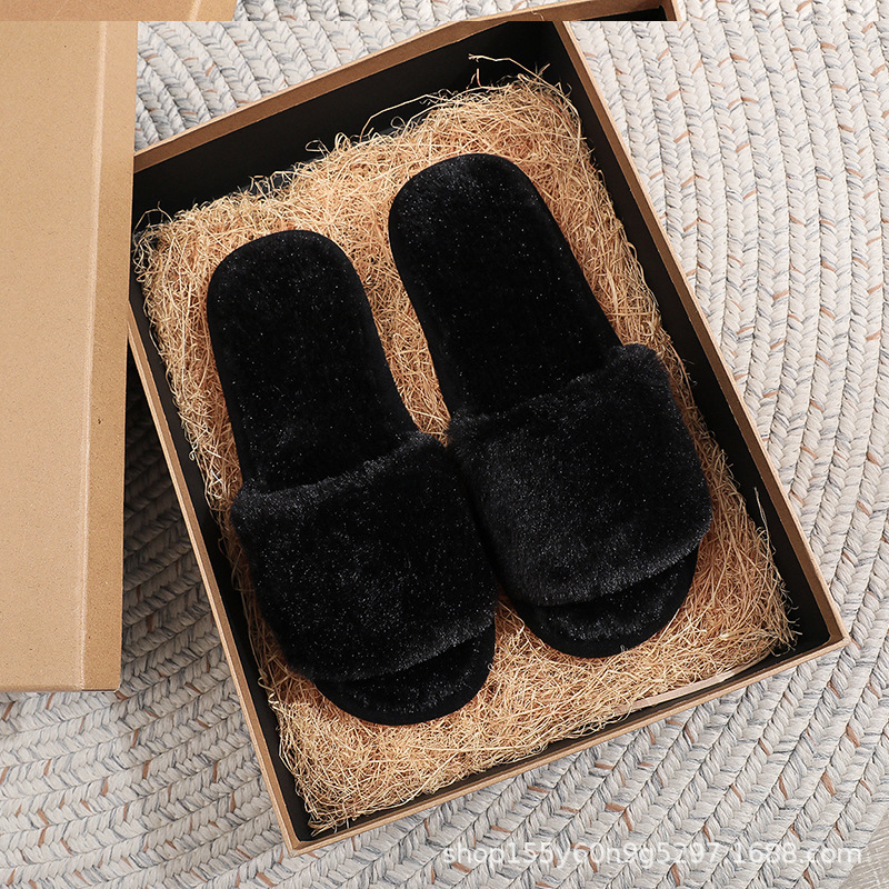 Pantuflas de Lino y Pelo Sintético Transpirable y Ligero para Casa y Viaje