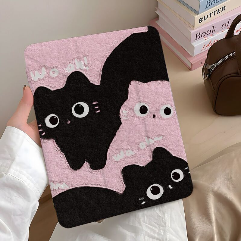 Folding Cat-Shaped Y-Fold Case for iPad Pro 11inch Air6/5, Mini7 Tablet, 10Th/9Th/8Th Generation A16 Protective Cover Folding Cat-Shaped Y-Fold Case for iPad Pro 11inch Air6/5, Mini7 Tablet, 10Th/9Th/8Th Generation A16 Protective Cover