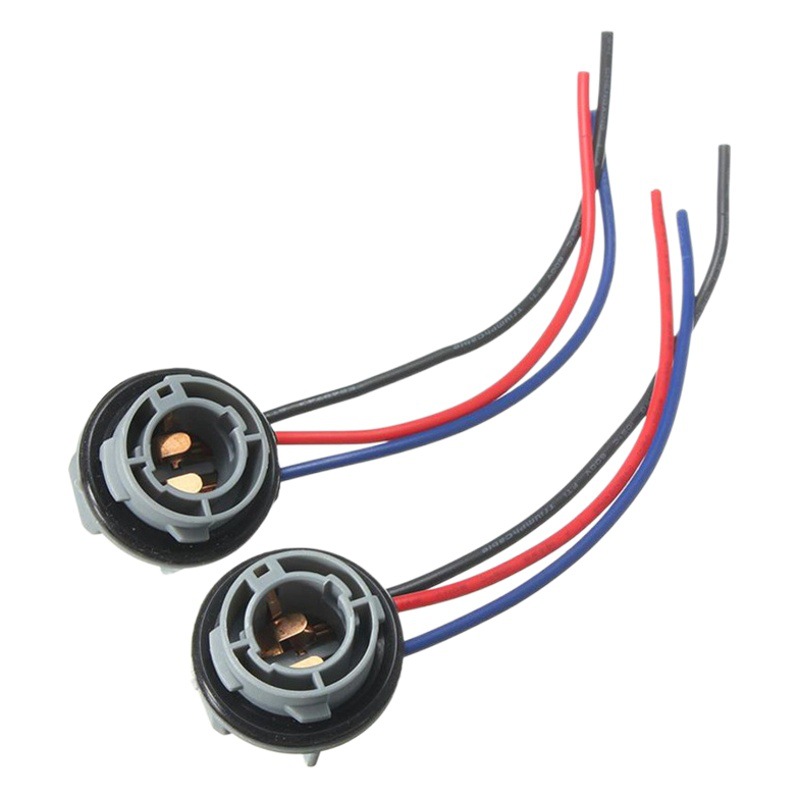 BAY15D doble contacto 12499 titular de la luz trasera del coche S25 doble alambre alto y bajo pie 1016 portalámparas 1157 toma de alambre de cobre
