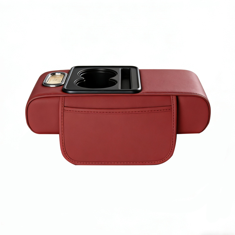 Car Compact-Specific Armrest Box Protective Pad, Tissue Box, Central Narrow Elbow Rest Pad, Water Cup Holder