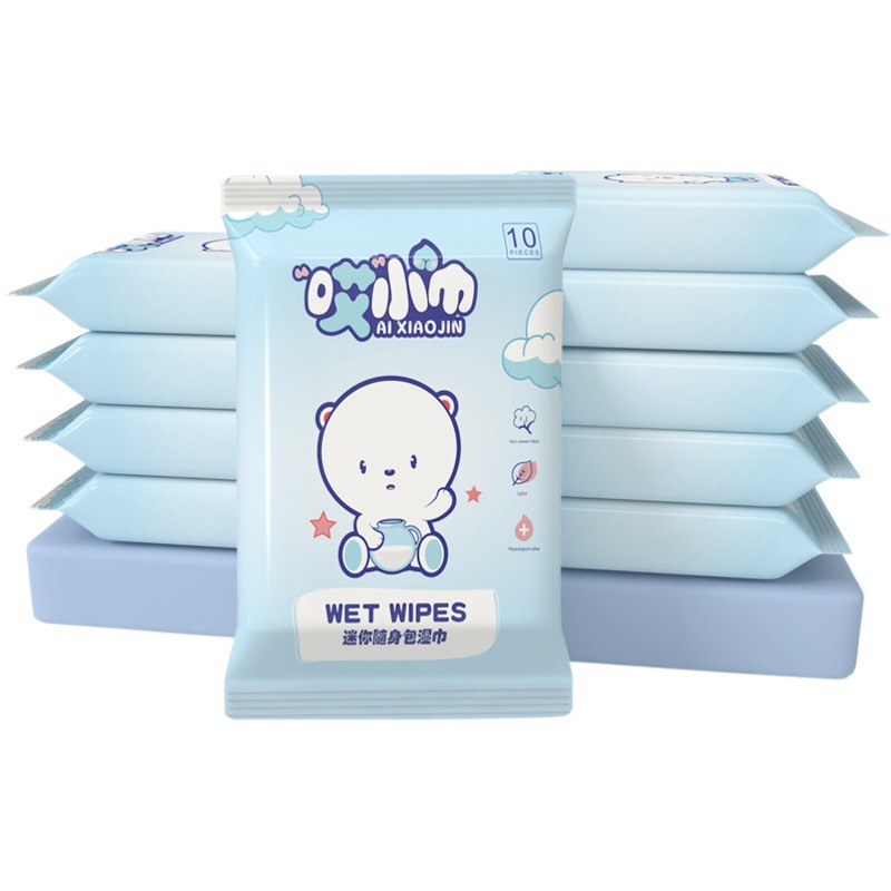 10 piezas tejido mojado bebé 10 piezas tejido mojado no tejido bebé tienda en línea pequeño regalo precio bajo suministro