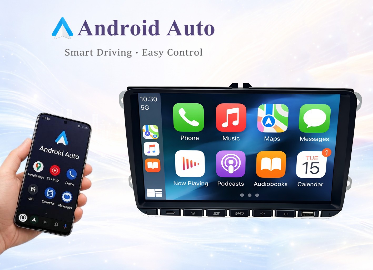Suitable for Volkswagen 9inch Wireless Carplay Car Central Control Navigation High-Definition Large-Screen Bluetooth Car Mp5