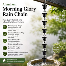 铝合金雨水链牵牛花雨链排水链寺庙雨槽别墅庭院屋檐下装饰滴水链
