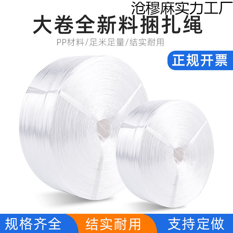向佐塑料绳子捆绑绳全新料透明绑绳捆扎绳打包尼龙拉树封口扎口绳