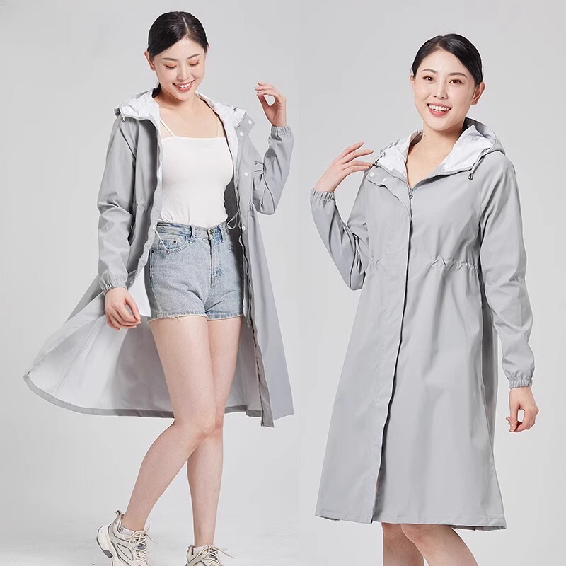 Raincoat Adult One-Piece Women's Outdoor Hiking Long All-In-One Waterproof Jacket Foreign Trade Wholesale Rainproof Hooded