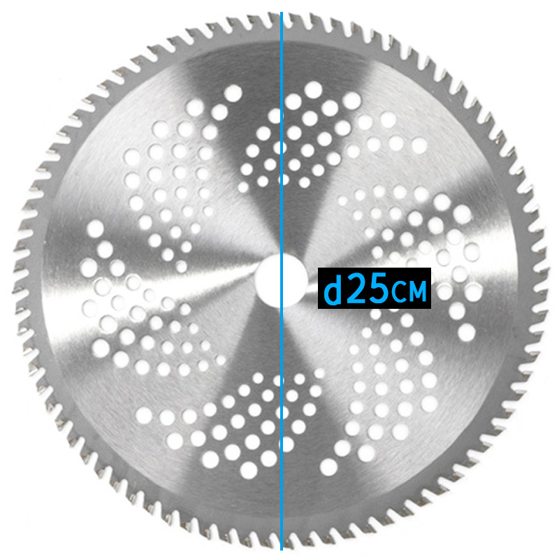 80-Tooth Lawn Mower Blade Manganese Steel Saw Blade Extended Round Straight Alloy Weeding Blade Brush Cutter Accessories