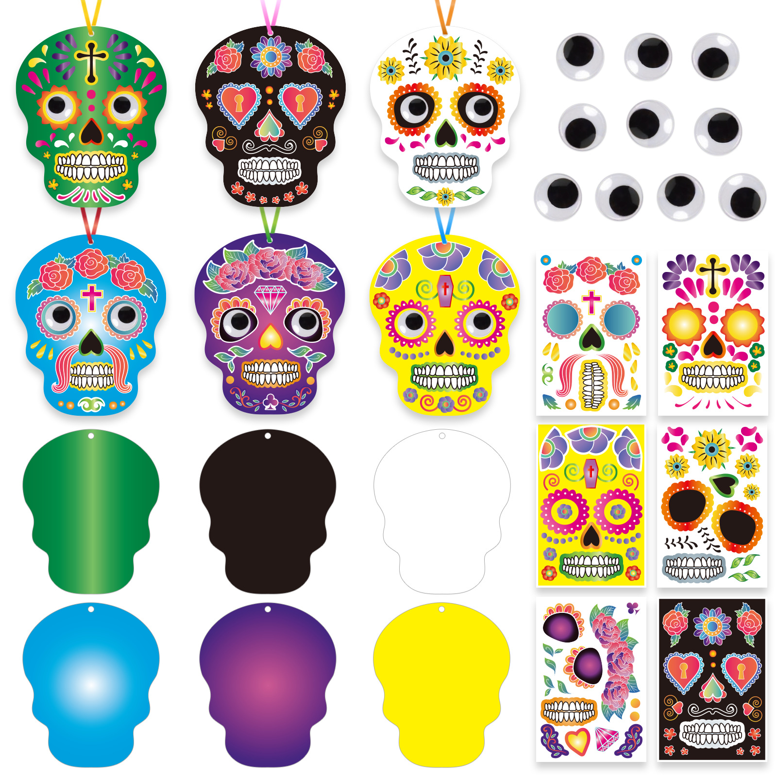 Juego de Pegatinas y Tarjetas DIY para Halloween de Papel Artesanal, Decorativo, para Fiestas image 1