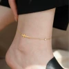 【B5049】Cross Anklet Golden