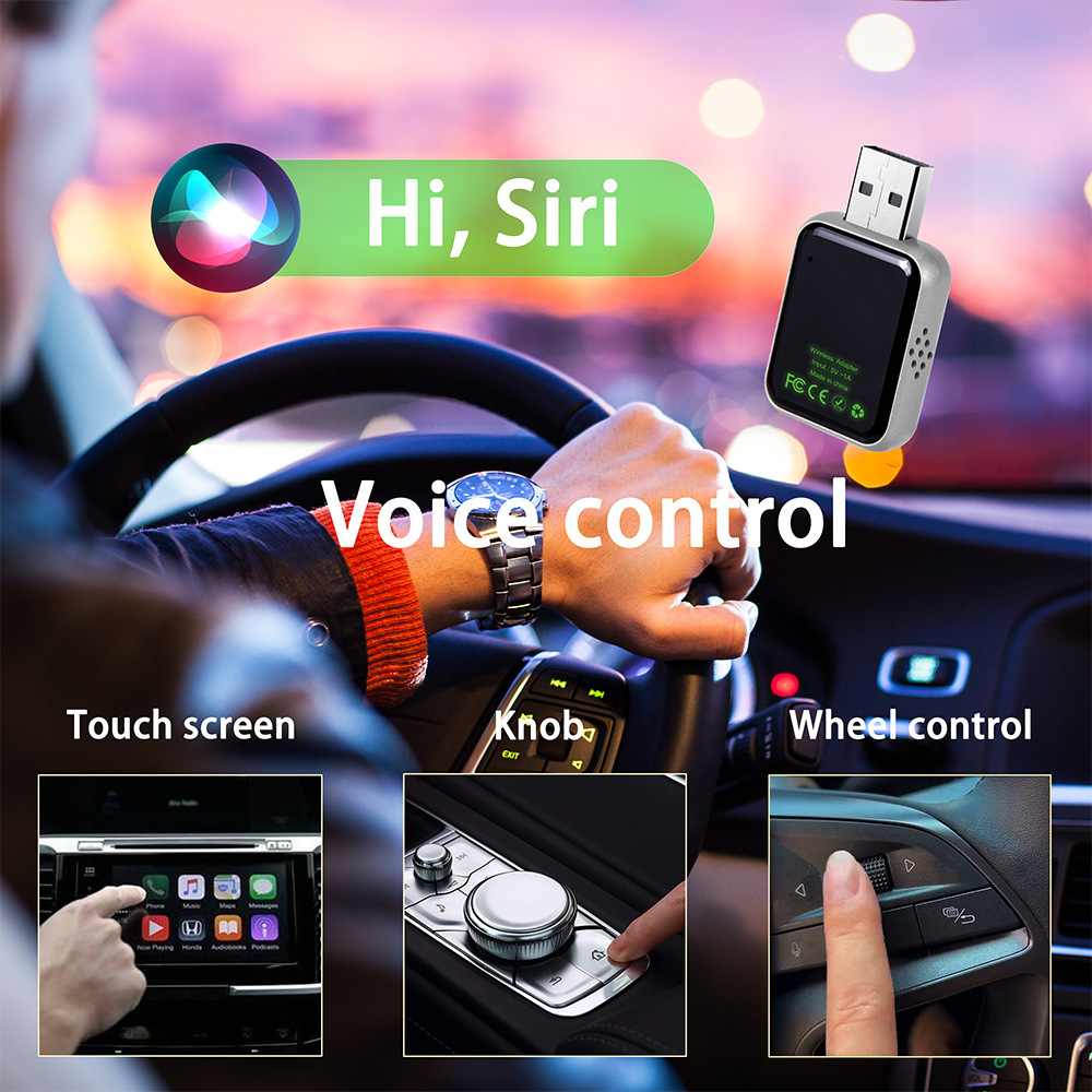Cross-Border Upgraded Wireless Carplay Box Android Auto Two-In-One Adapter for In-Car Connectivity
