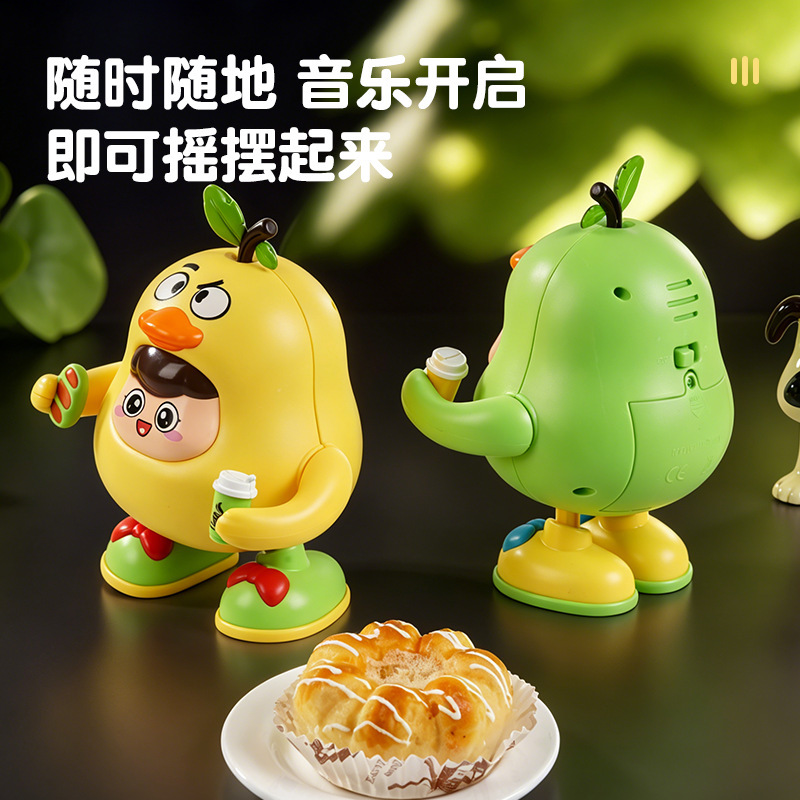 Cross-Border Hot-Selling Electric Singing and Dancing Duck Toy, Stress-Relief Educational Toy for Babies That Can Raise Its Head and Turn over