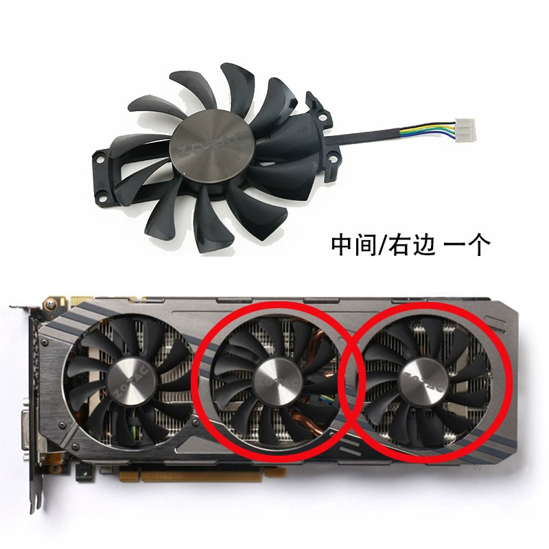 Подходит для ZOTAC/Sauda вентилятор системы охлаждения видеокарты GeForce GTX 970 4GB GA81S2U