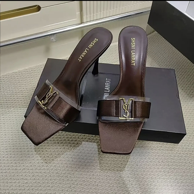 Celebrity-Inspired 2026 European and American Old Money Style High-Heeled Sandals for Women, Summer Wear with Dresses, Non-Slip, Mature and Sexy, Comfortable on the Feet
