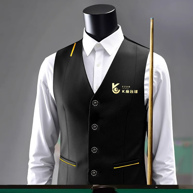 Billiards Game Special Vest with Logo Printed on It Billiards Club Professional Assistant Coach Work Clothes Suit Wholesale