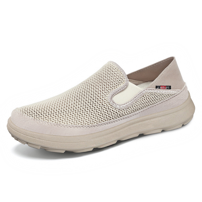 Zapatos de primavera para hombres, zapatos de malla transpirables, zapatos de tela de Beijing viejos, zapatos casuales para hombres, zapatos de comercio exterior para hombres