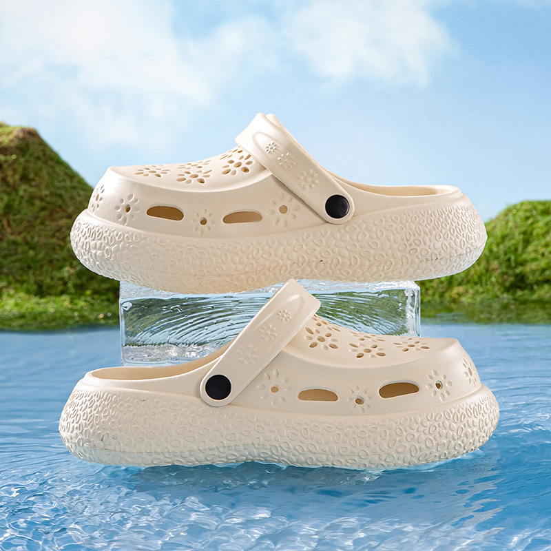 Moda de moda de primavera y verano para mujer, casual diario, cabeza redonda, zapatos con agujeros clásicos, zapatos con agujeros de mujer Baotou transpirables