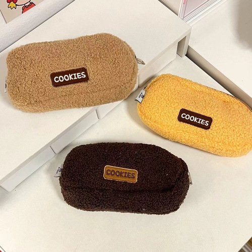 Cookie pencil bag cartoon large capacity stationery bag cute small cosmetic bag coin purse storage bag stationery box