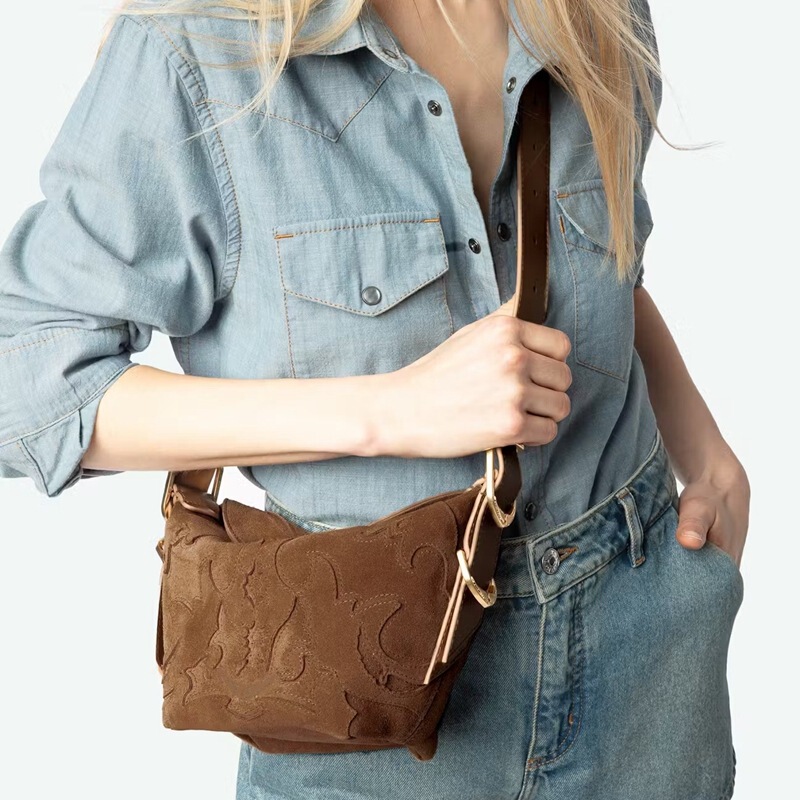 Cross-Border Shoulder Bag Z@V 2025 New European and American Fashion Casual Imported Top Layer Cowhide Shoulder Crossbody Bag