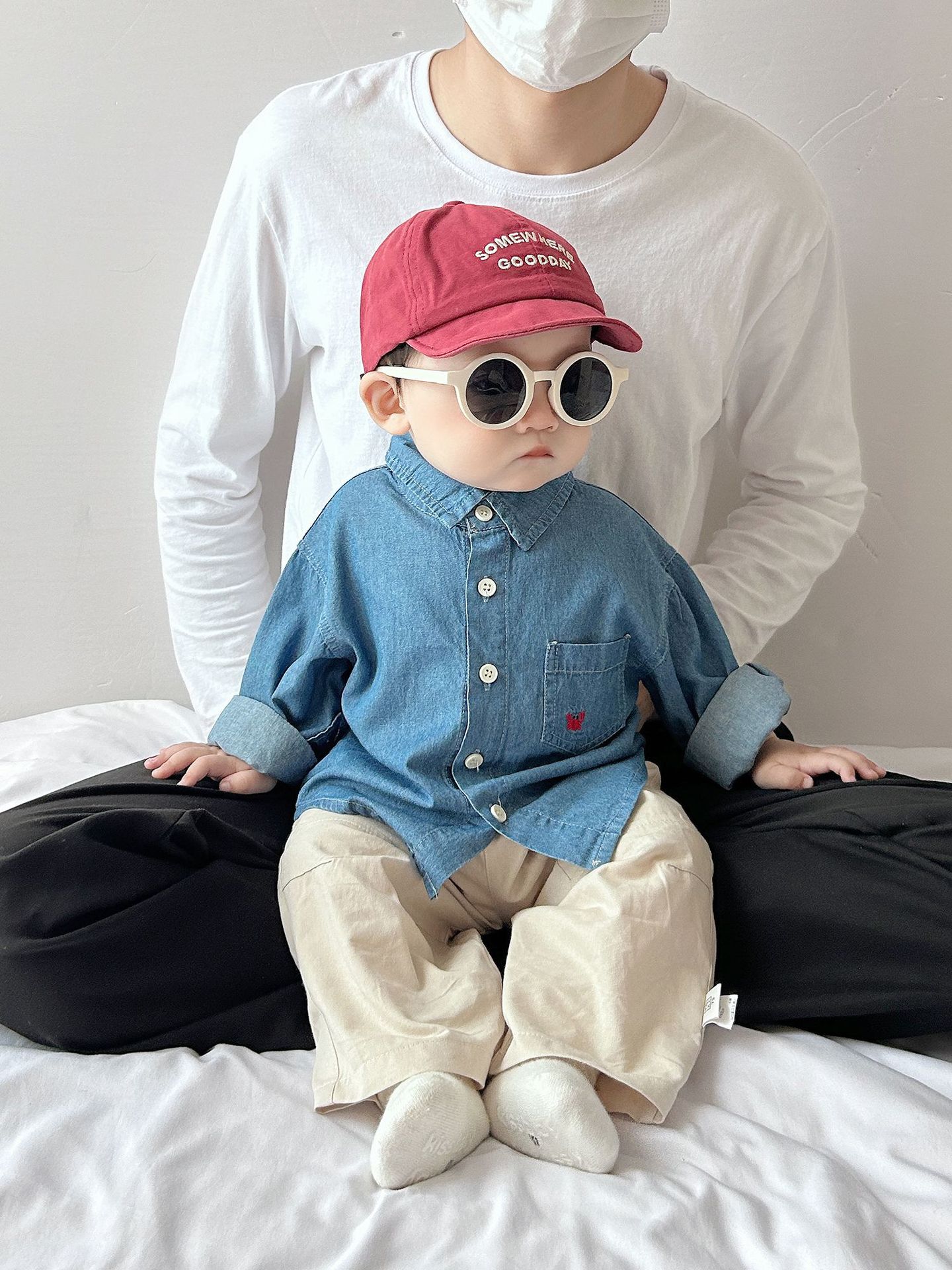 Camisa de manga larga estilo coreano para bebé, primavera y otoño 2025, nueva camisa versátil bordada para niños, top informal y elegante