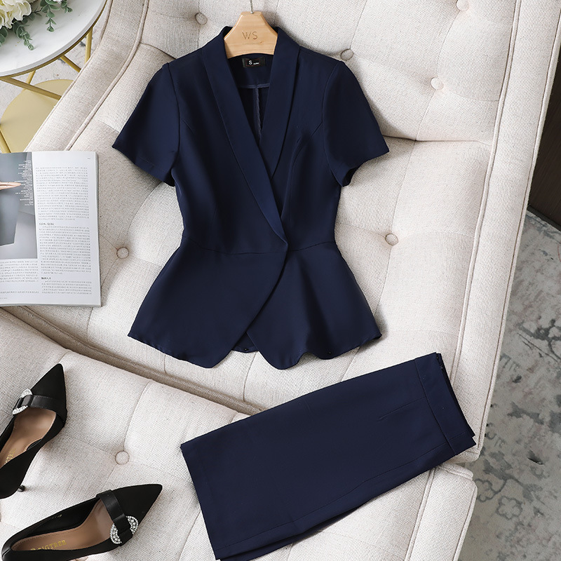 Women's Clothing Professional black suit jacket thin short sleeve temperament summer new professional suit suit lady work suit_mkmklike.com